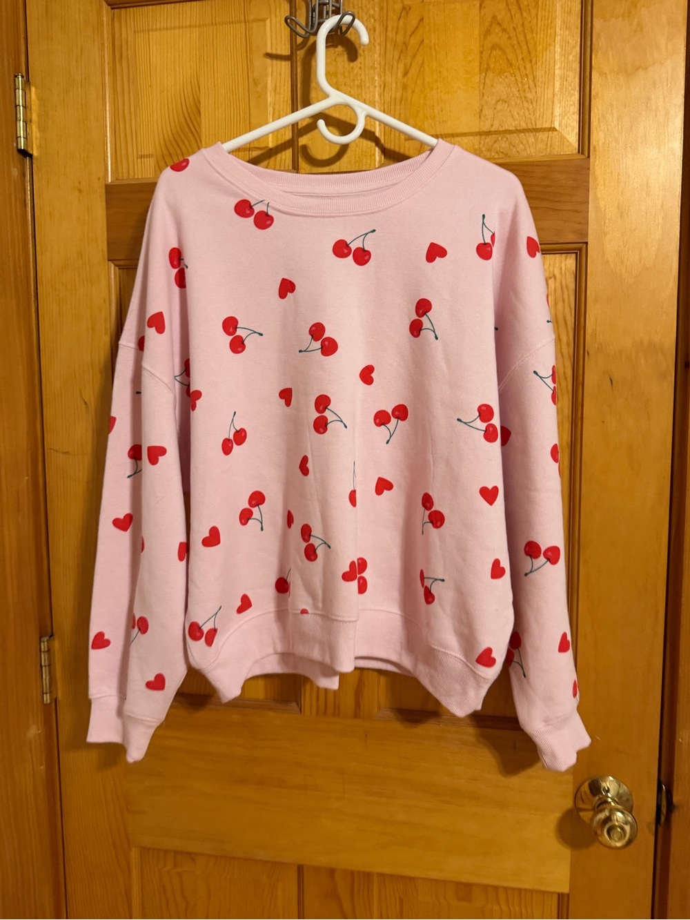 Grayson Threads Pink Cherry & Heart Print Sweatshirt
